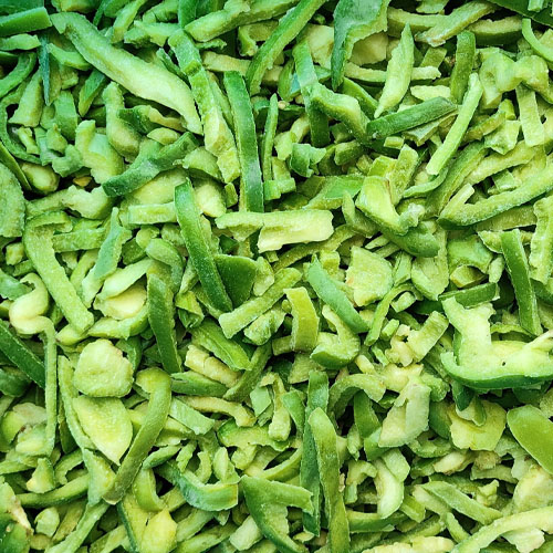 IQF green pepper strips