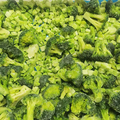 IQF broccoli flortes and stems mix